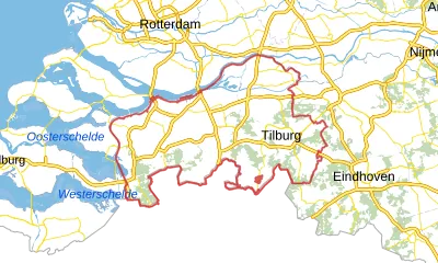 Kaart van Midden- en West-Brabant